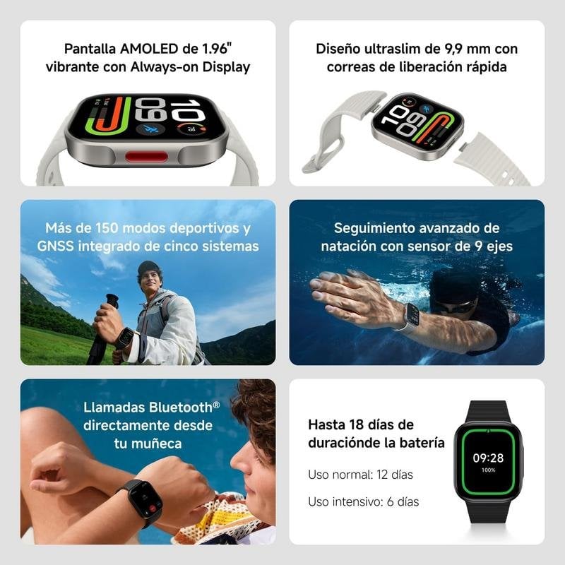 XIAOMI REDMI Watch 6 Lite Bluetooth GPS 1 96 Taille Unique