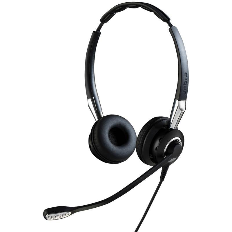 Auriculares Jabra Biz 2400 II con cable QD, cancelación de ruido y micrófono articulado