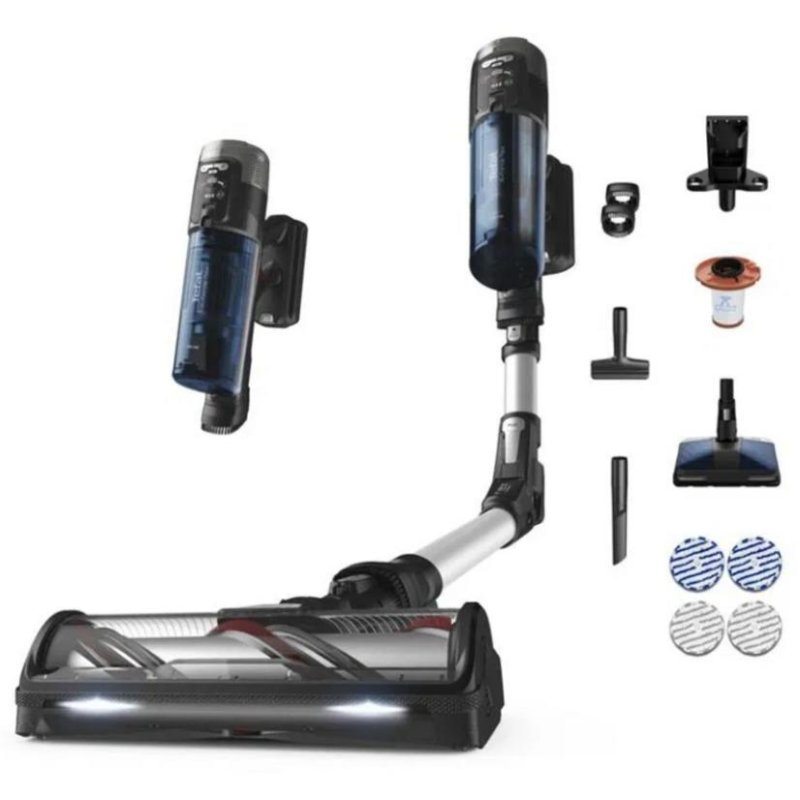 Aspirateur sans Fil Tefal TY9AC 1250W 60 min Brosse Rouleau Noir Bleu