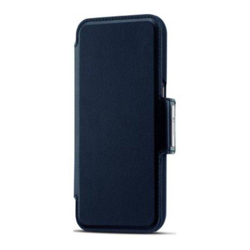 Funda para móvil Doro Estuche protector de cuero sintético azul para Doro 8100