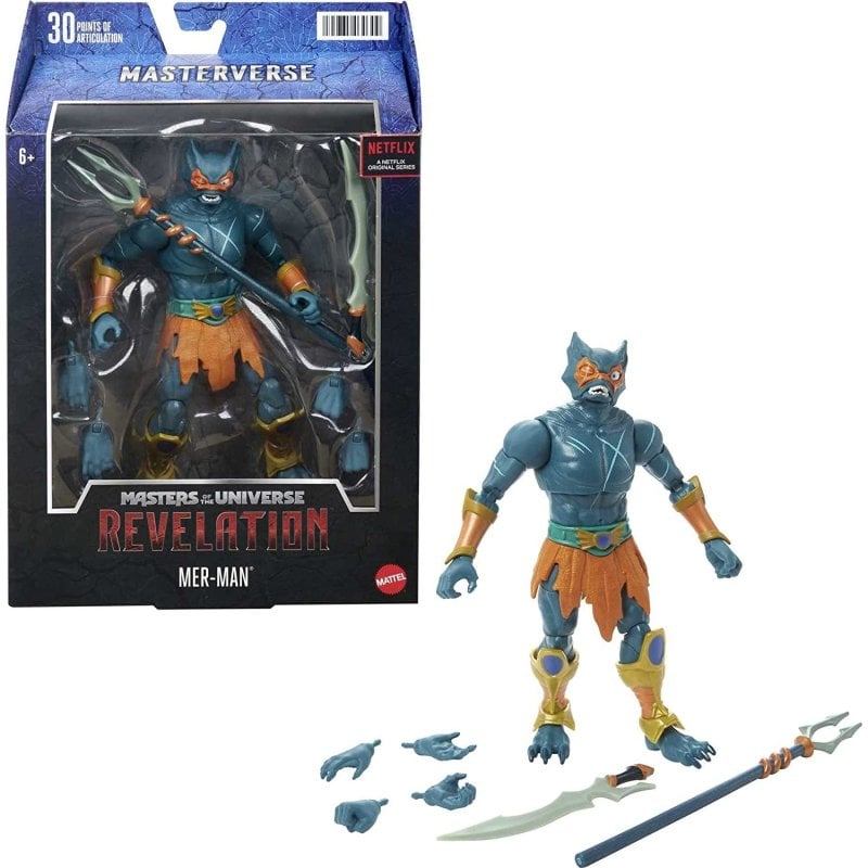 Figurine Mer-Man Masterverse Revelation Articulée 16 cm Accessoires
