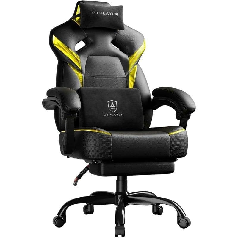 Chaise Gaming GTPLAYER ACE-ARMOR avec Repose-pieds et Support Lombaire