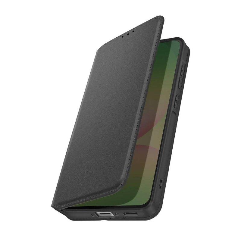 Capa para Telemóvel Avizar Folio Pele Sintética Preta com Porta Cartões para Galaxy A56/A36