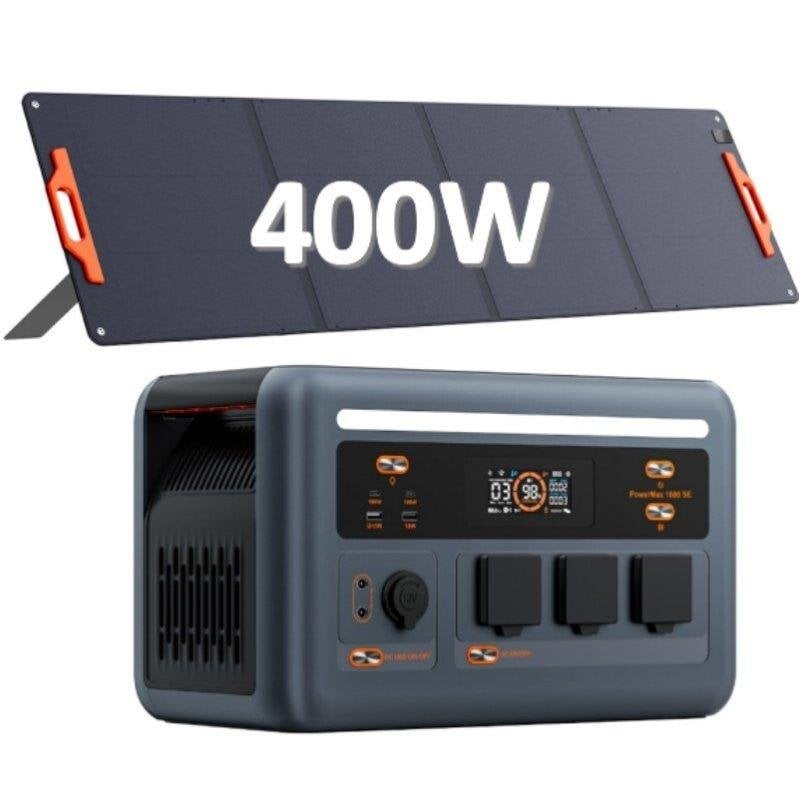 Estación de energía OSCAL Powermax1800 SE 1024Wh 11 puertos Batería LiFePO4 Panel solar 400W