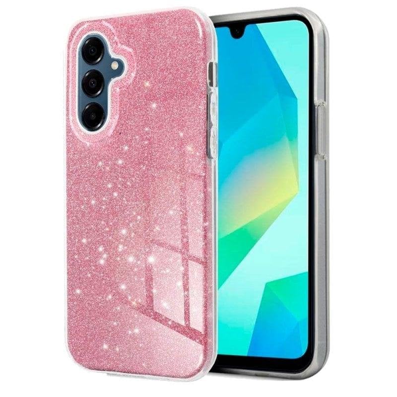 Funda COOL Glitter Rosa en silicona flexible para Samsung Galaxy A16 / A16 5G