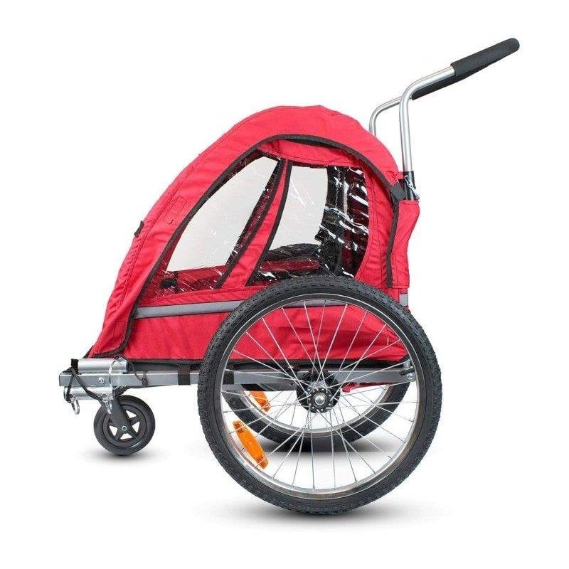 Remolque de bicicleta para niños Sepnine Fluid Bt511 Plegable Rojo Negro