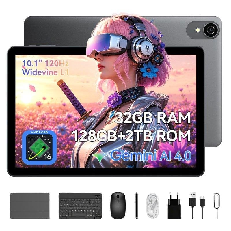 Tablet ExcitPower W80 WiFi + 4G 10,1" 8GB 128GB Gris