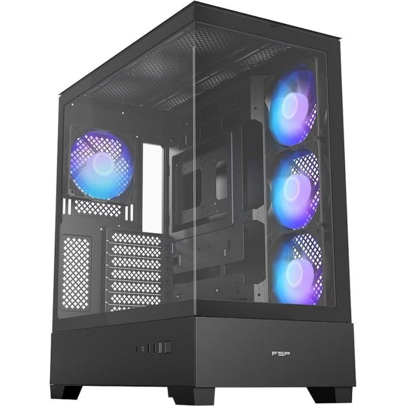 Caja PC Fortron M370-BA Torre Midi Vidrio Templado 4 Ventiladores ARGB