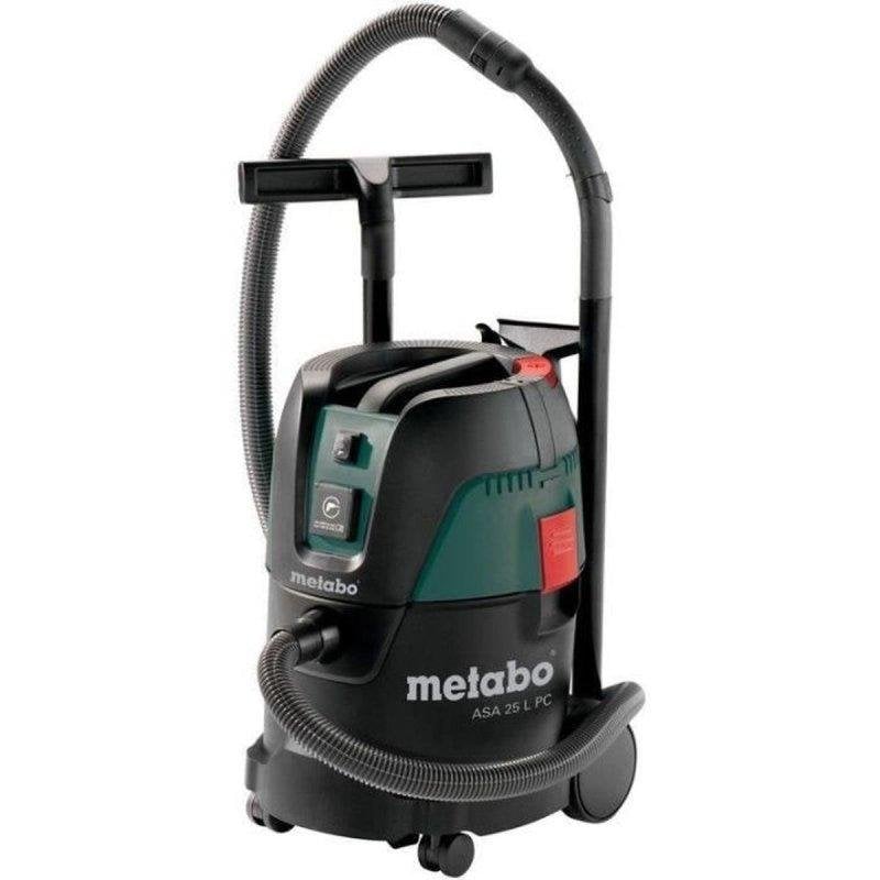 Aspirador industrial Metabo ASA 25 L PC 1250 W 25 L Seco y húmedo Negro Verde