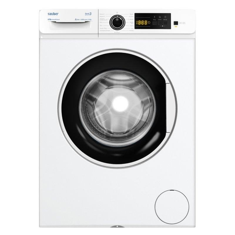 Lavadora Sauber Serie 3 W8105V Carga Frontal 8 Kg 1000 rpm A Blanca