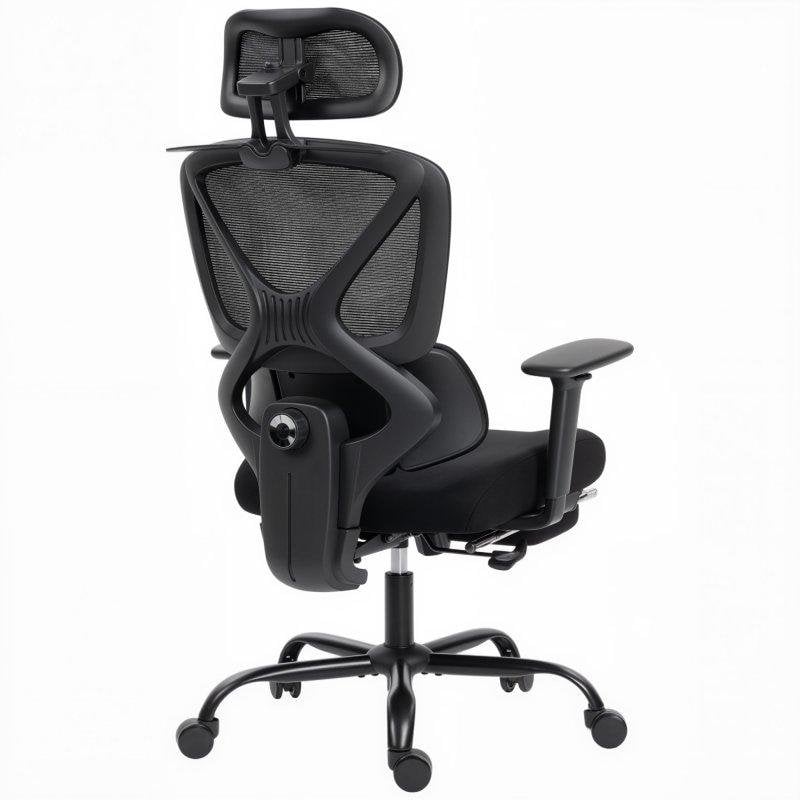Sedia Da Ufficio Aosom Ergonomica Traspirante Lombare Poggiapiedi