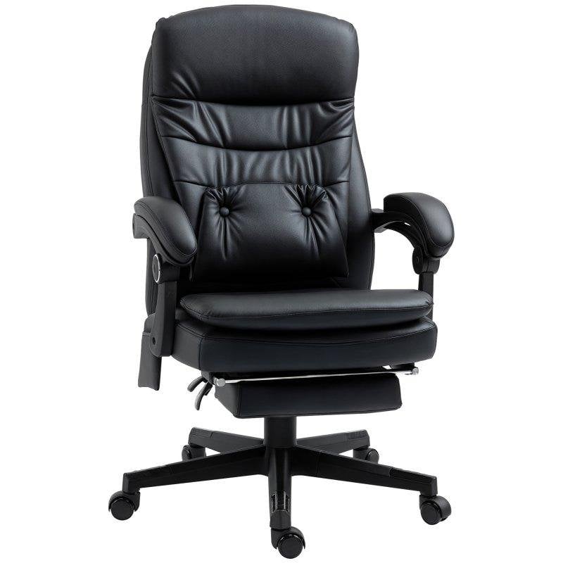 Sedia Da Ufficio Massaggiante Aosom 64x69x107-115cm Nero