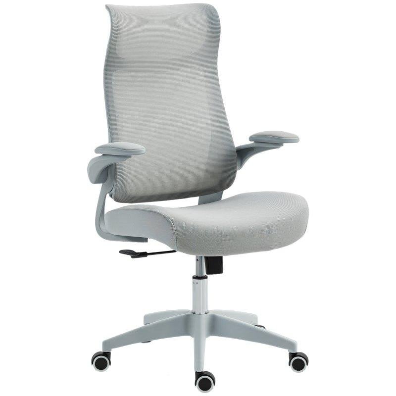 Sedia Da Ufficio Ergonomica Aosom Braccioli 3D Retic Back Grigio