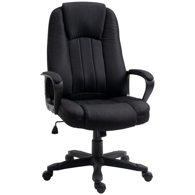 Poltrona da ufficio Aosom massaggiante regolabile nera 60x74x106-116cm