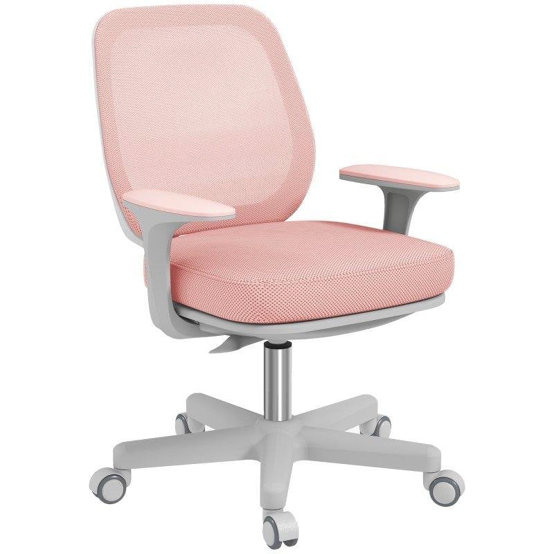 Sedia Da Ufficio Ergonomica Aosom Rosa