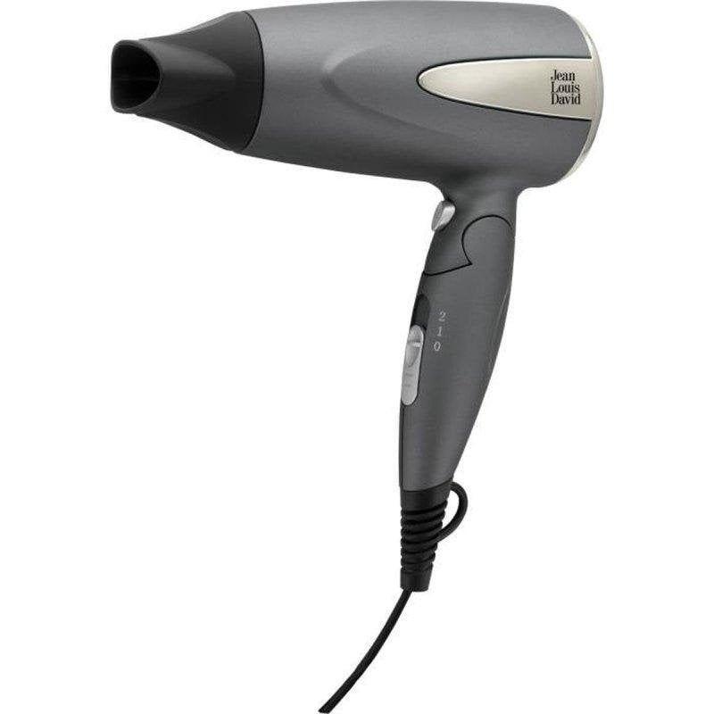 Secador de Cabelo de Viagem Dobrável Jean Louis David JLD SC Voyage 1600W 2 Velocidades Ar Frio Cinzento