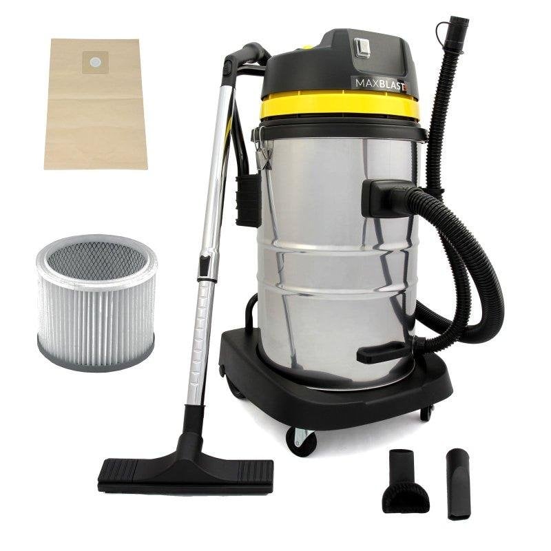 Aspiradora industrial Monster Maxblast 60 litros 1400W seco y húmedo con accesorios