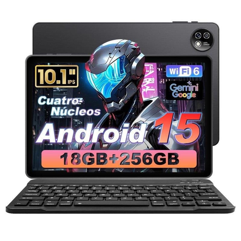 Tablet AMDEVPRO K30 WiFi 10,1" 18GB 256GB Negro con Teclado