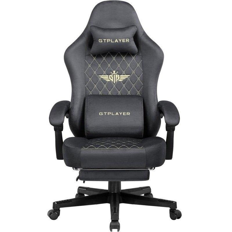 Cadeira GTPLAYER Ergonomica Assento com molas e reposapés Cinza