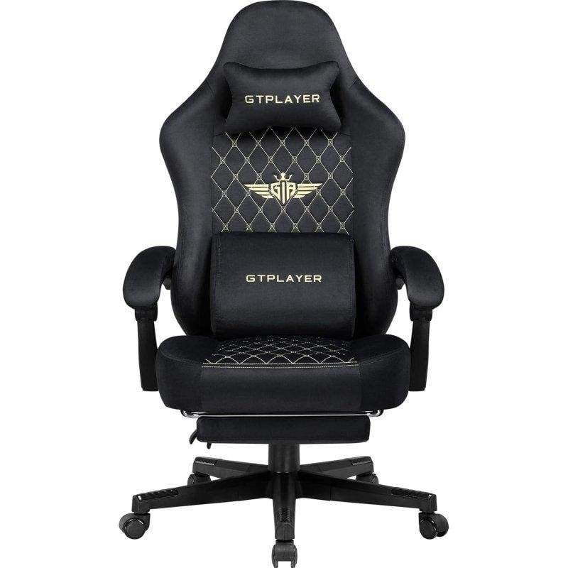 Silla gaming ergonómica GTPLAYER con asiento de muelle y reposapiés