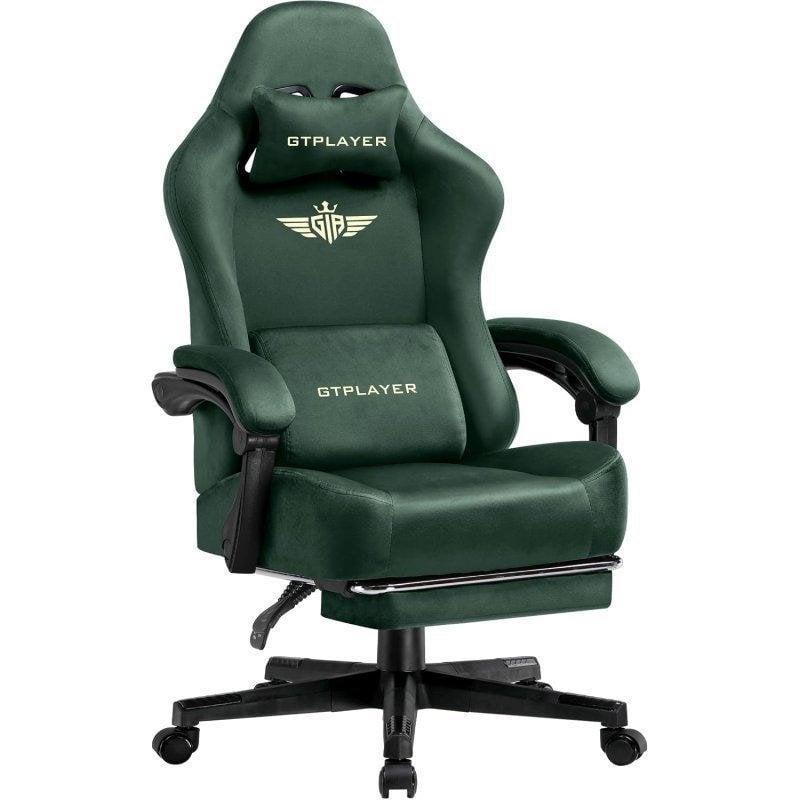 Cadeira gaming GTPLAYER com encosto reclinavel e apoio de pe