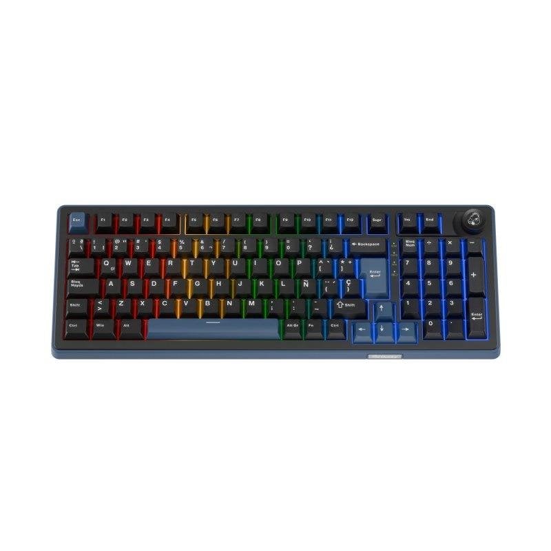 Teclado Ducky OK-M mecánico tri-mode hot-swap con iluminación RGB lateral