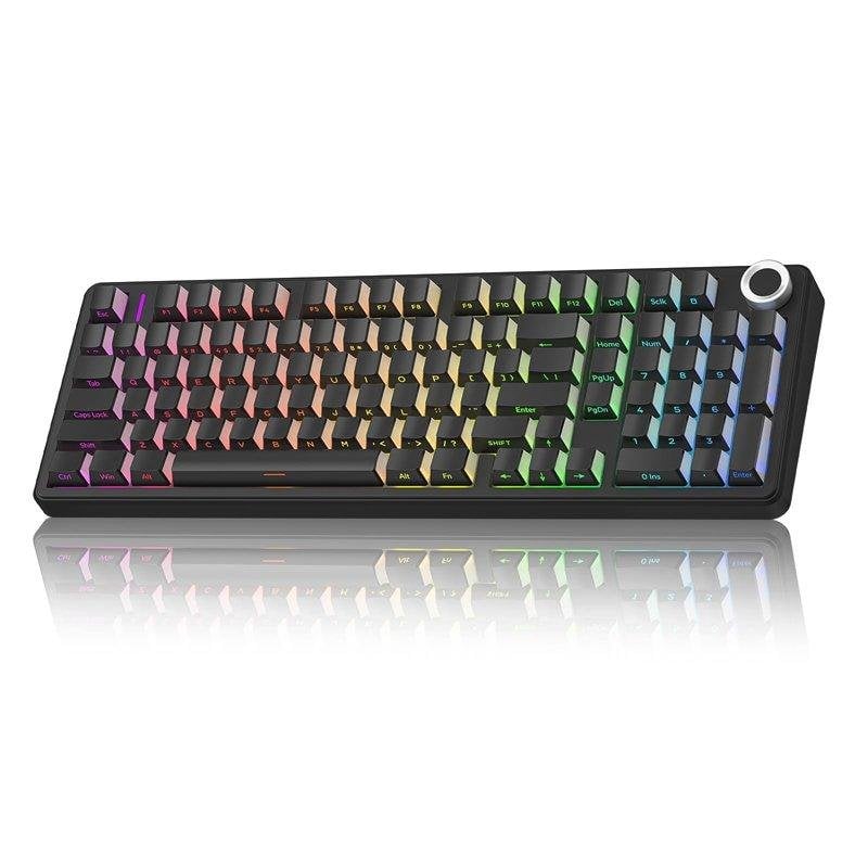 Teclado Aula F99 Pro mecánico inalámbrico silencioso RGB 96% compacto