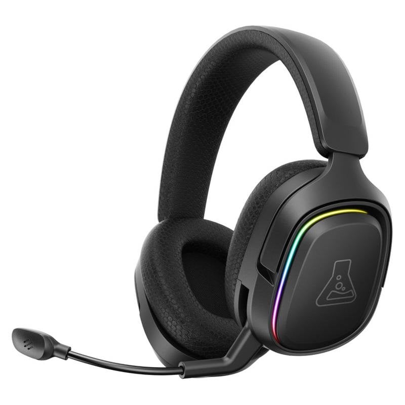 Auriculares The G-Lab KORP Rubidium inalámbricos Bluetooth 2.4 GHz y jack 3.5 mm gamer negro con LED RGB