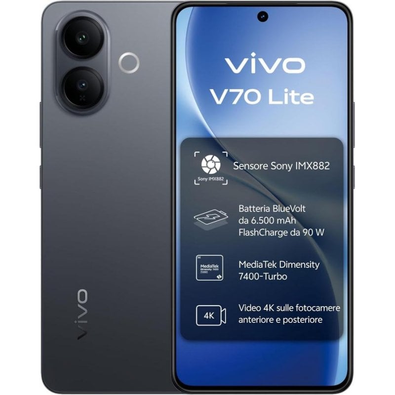 Vivo V70 Lite 5G 6GB 256GB 6.77" Negro