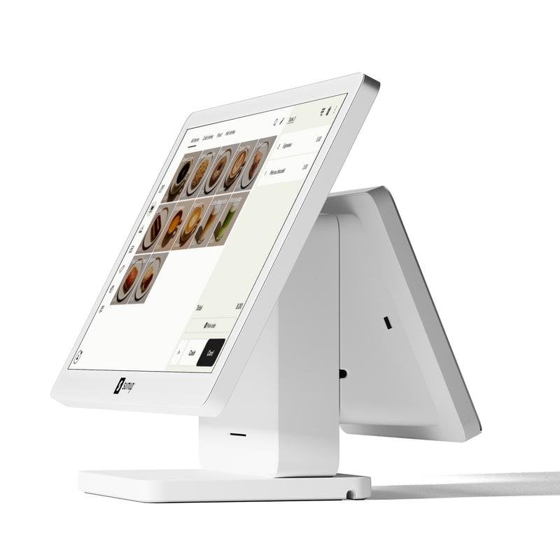 All-in-One SUMUP POS Lite 2.0 2 GHz 4GB 32GB 13,3" Android 15 Doppio Schermo Bianco