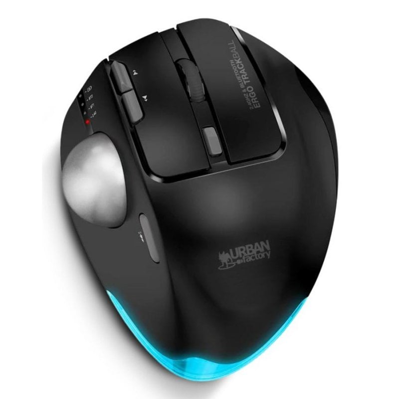 Ratón Urban Factory EMT01UF Bluetooth RF Sans Fil 4800 DPI Noir Multi-Éclairage