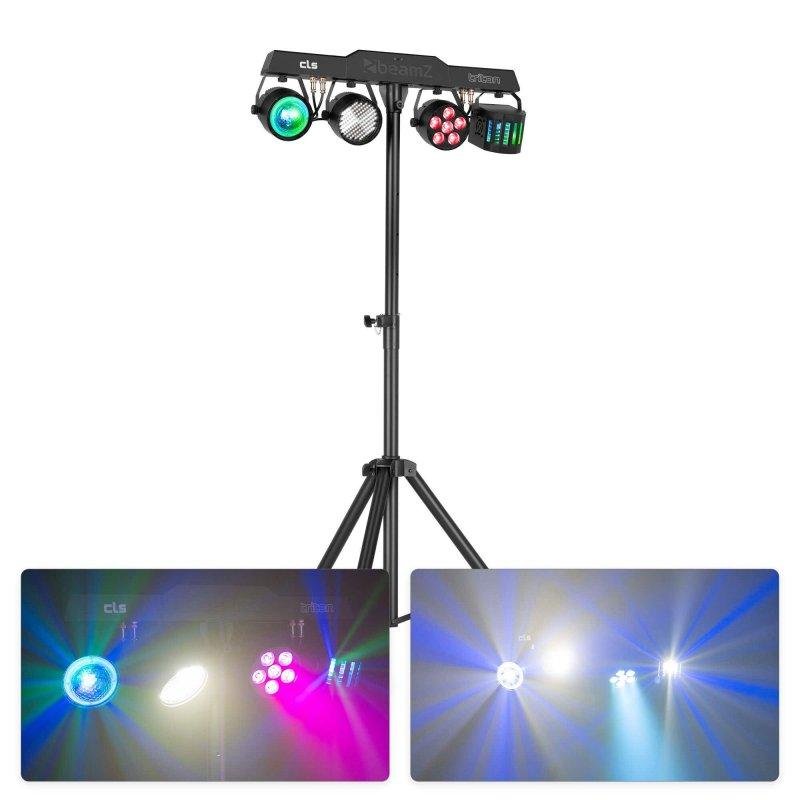 Sistema de Iluminación BeamZ CLS Triton Party Bar LED RGBW Derby Trípode DMX 512