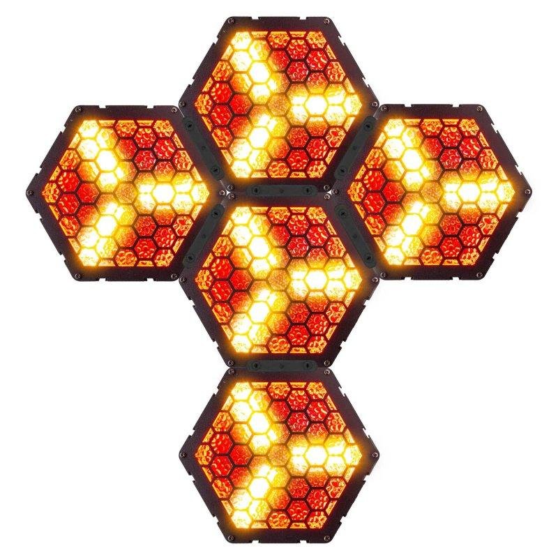 Pack 5 Luces LED Profesionales BeamZ RB90-5 Retro Blinder con Control DMX