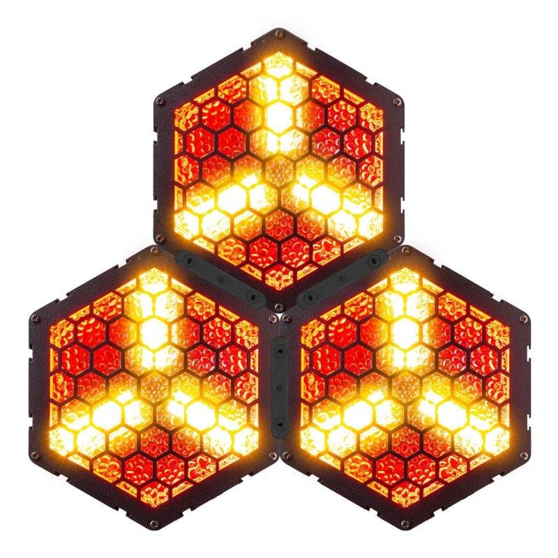 Cegadora retro LED BeamZ RB90-5 Pack 3 Ámbar 3x30W DMX 5pines