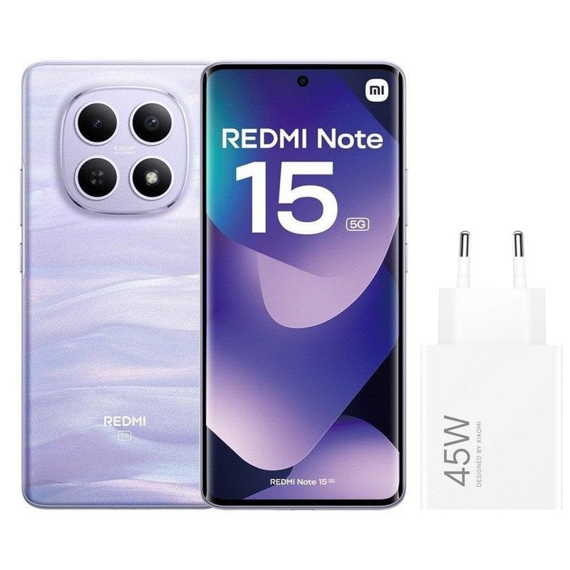 Xiaomi REDMI Note 15 5G 8GB 256GB 6.77" Púrpura Incluye Cargador 45W