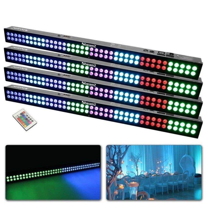 Pack 4 Barras LED BeamZ LCB803 80 LEDs RGB 3W Control DMX