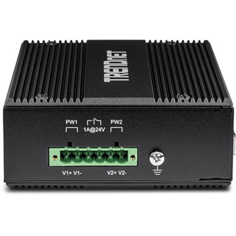 TRENDnet TI UPG62 Commutateur non géré 4 x 101001000 PoE+ + 2 x Gigabit SFP Montage sur rail DIN fixation murale PoE+ Tension CC - vue 2