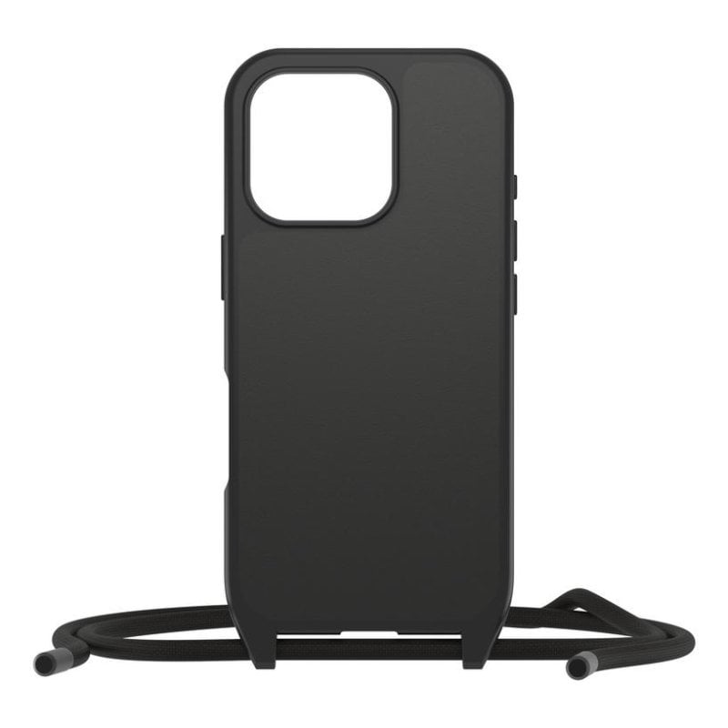 Funda para móvil OtterBox Cover nylon negro con cordón para iPhone 16 Pro