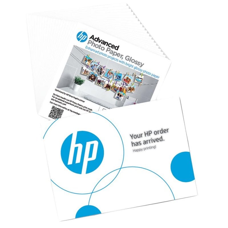 Papier photo HP Advanced Photo Paper Brillant 127x127 mm 20 feuilles