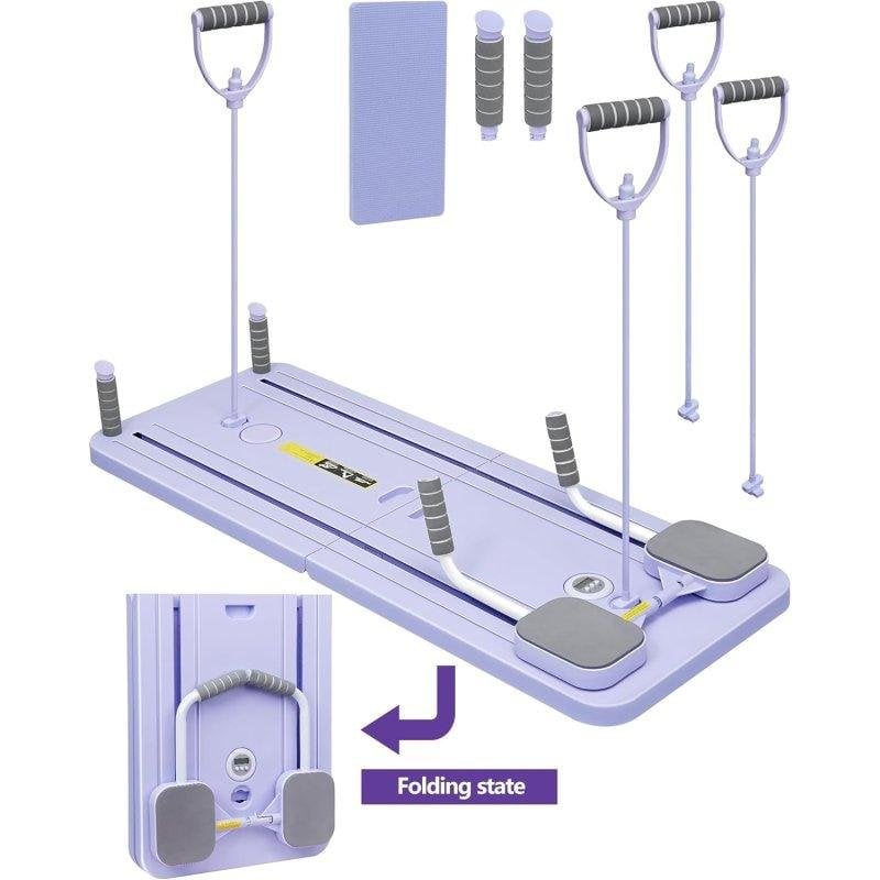 Reformer Pilates Clover Fitness MG-301 Plegable con Cuerda Elástica