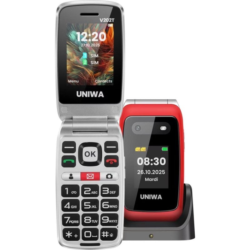 Avizar TEL-V202-RD 4G Dual SIM LCD SOS Rojo