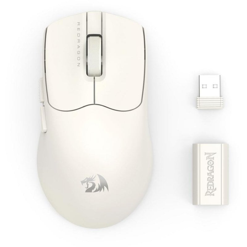 Ratón Redragon Axion M933 Conectividad Triple 45000 DPI Blanco 5 Botones