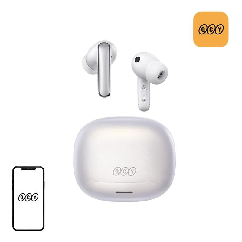 Auriculares QCY MeloBuds N65 inalámbricos Bluetooth 6.0 con ANC, IPX5 y 50 h batería, blancos