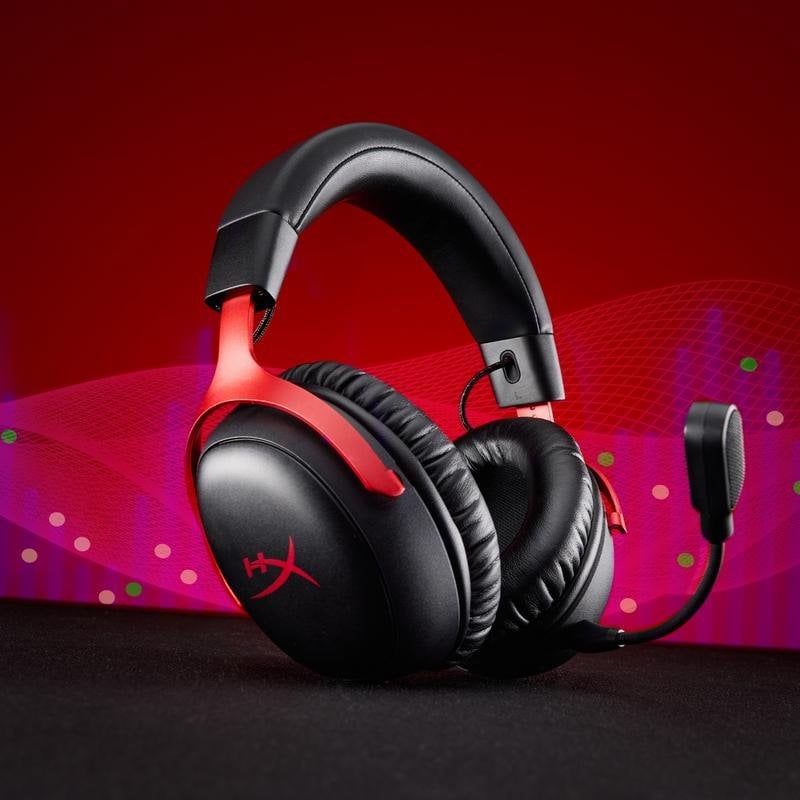 Casque Gamer Sans Fil HyperX Cloud III Wireless & pour PC Mac PS5 mobiles Switch avec adaptateur USB C et câble USB - vue 2