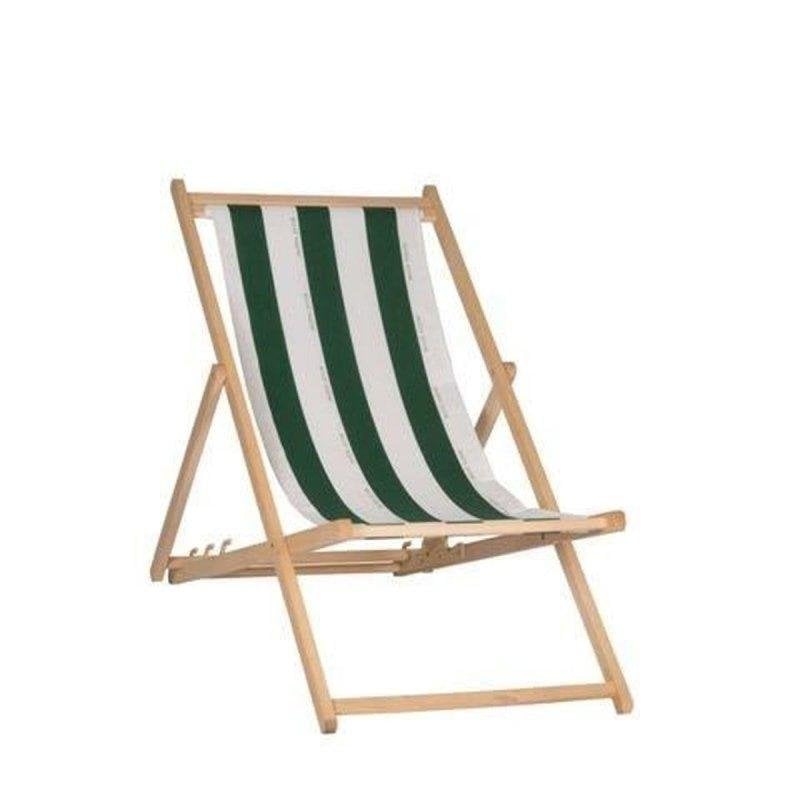 Chaise longue Jardin Prive Cancale Verte Rayee