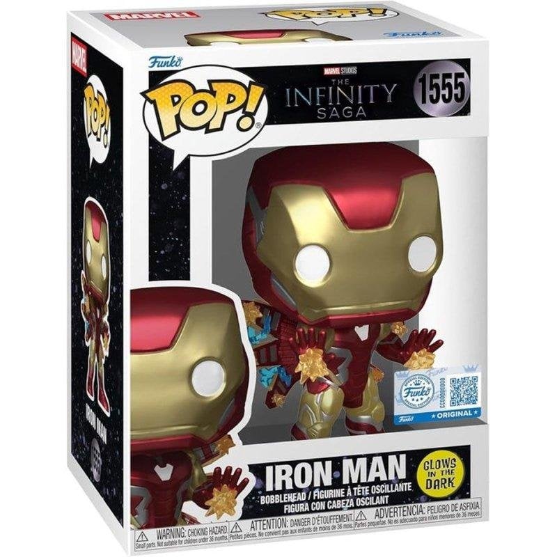 Figura de vinilo Funko POP! Plus Iron Man Fosforescente y Energía Translícida