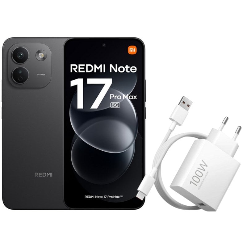 Xiaomi REDMI Note 17 Pro Max 5G 8GB 512GB 6.83" Negro + Cargador 100W