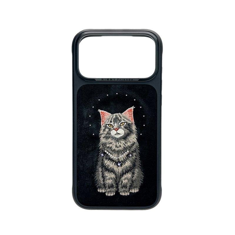 Funda para móvil Nimmy Lucky Fashion Series Bordada Negra para iPhone 17 Pro Max