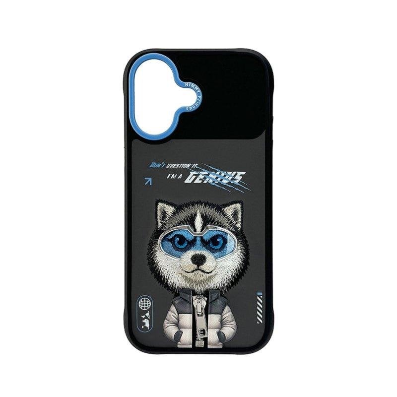 Funda para móvil Nimmy Husky Bordada 3D Divertida Ajuste Preciso para iPhone 17