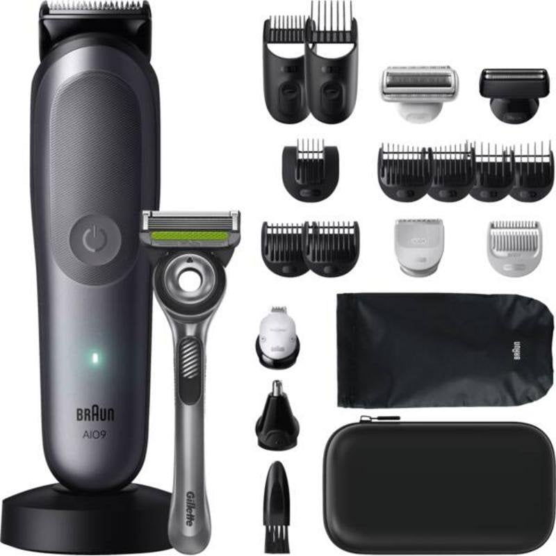 Cortapelos Multifunción Braun AIO9540 Inalámbrico 14 Longitudes 120min 9 Peines
